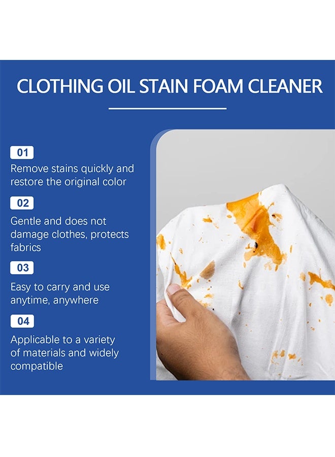 Jaysuing Clothing Oil Stain Foam Cleaner - Removes Stubborn Stains - Leaves Fragrance to Clean Laundry - For Treating Leftover Laundry Stains from Food, Oil, Sauce, Coffee, etc - Powerful Stain Remover Foam Cleaner 100ML - Image 4